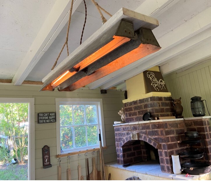 Rustic chandelier made from upcycled chicken feeders, unique light adds farmhouse charm to you kitchen or dinning room. 247449784083988480