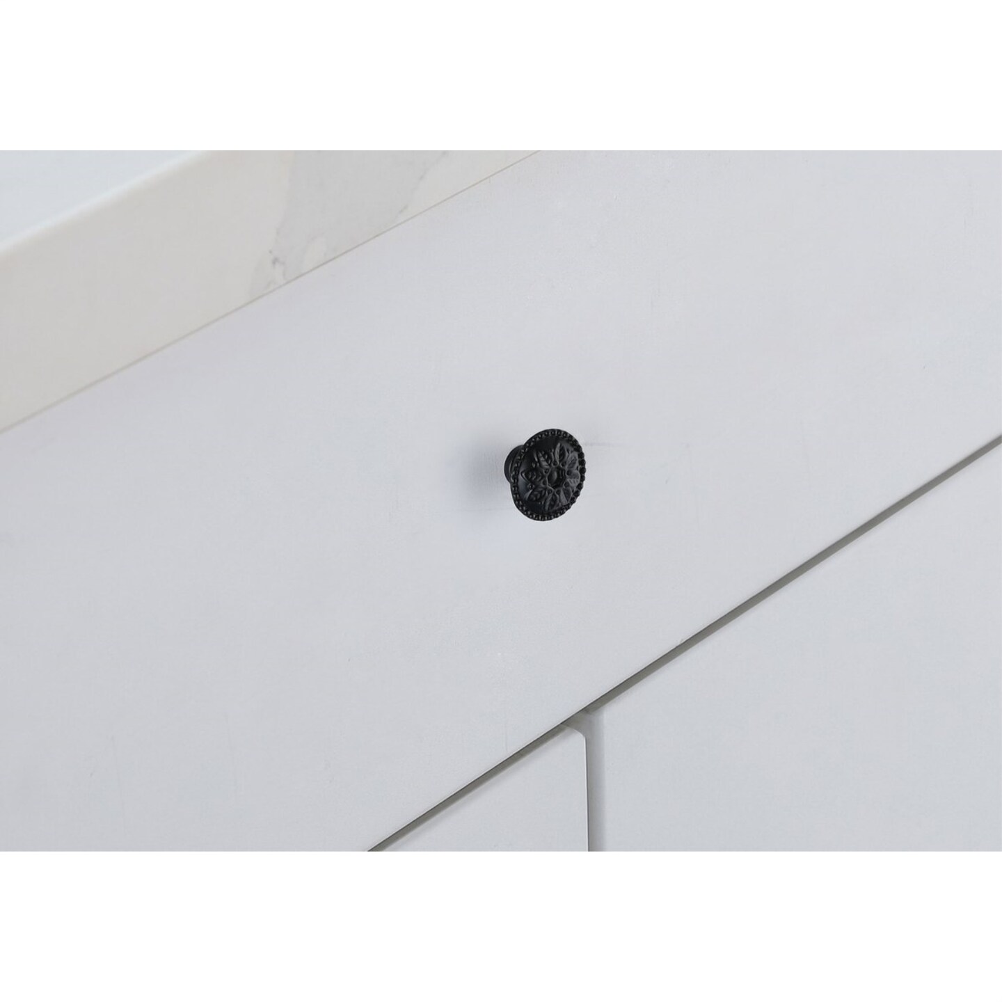 Corio 0.9" Diameter Matte Black Mushroom Knob Multipack (Set of 10)