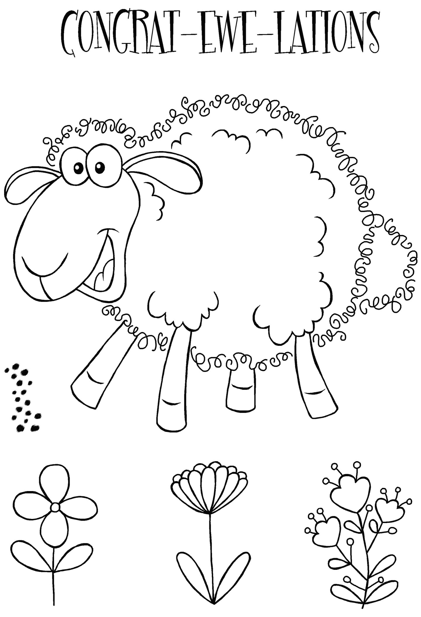 Woodware Craft Collection Woodware Clear Singles Fuzzie Friends Sadie The Sheep 4 in x 6 in Stamp