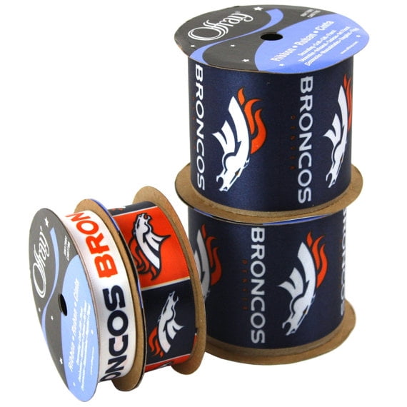 Broncos Printed Ribbon 4 Pack