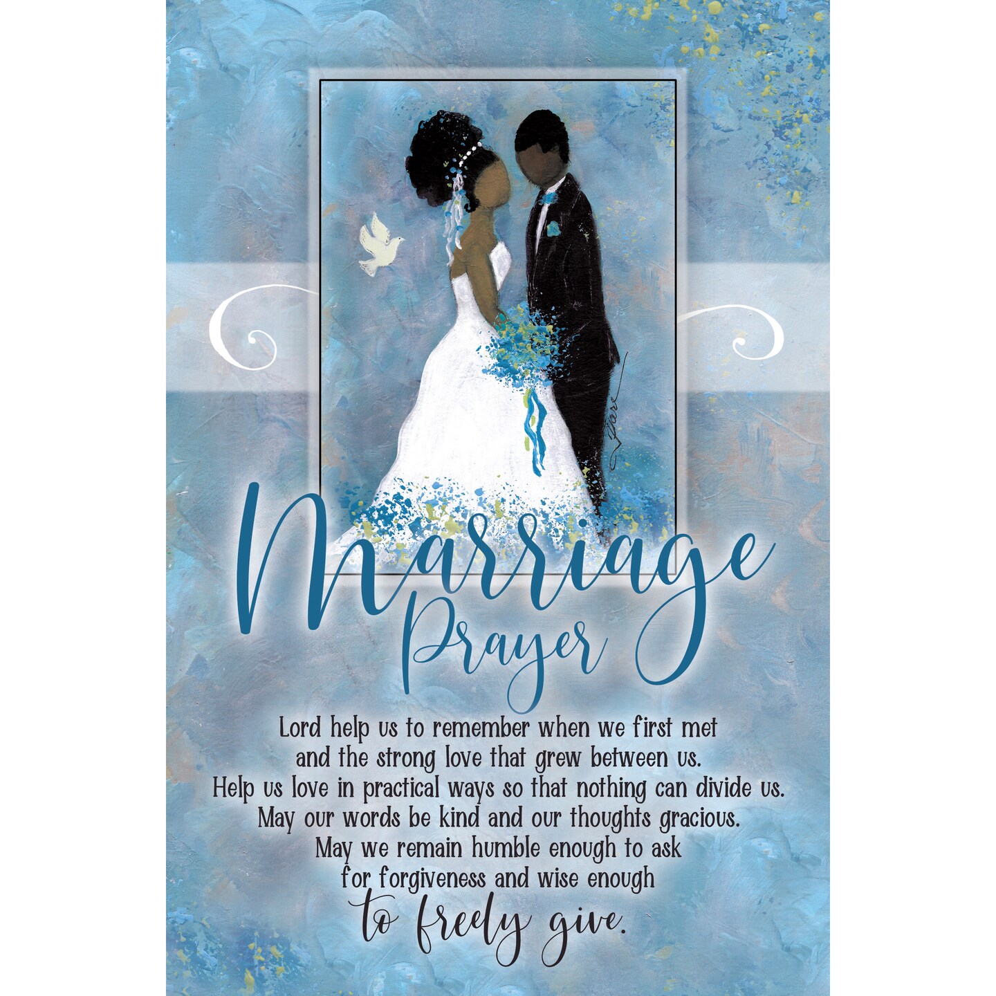Dexsa Marriage Prayer Whispers of the Heart 6"x9" Wood Plaque with Hanger and Easel