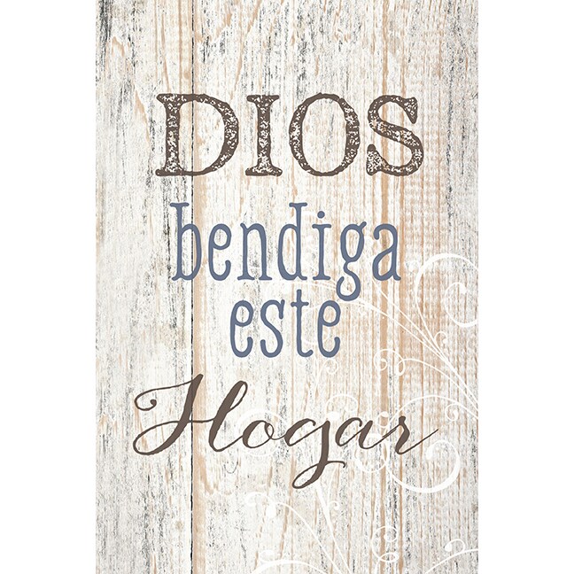 Dexsa Dios Bendiga Este Hogar - God Bless this Home - Inspirational Saying in Spanish 6x9 Wood Plaque with Easel and Wall Hanger