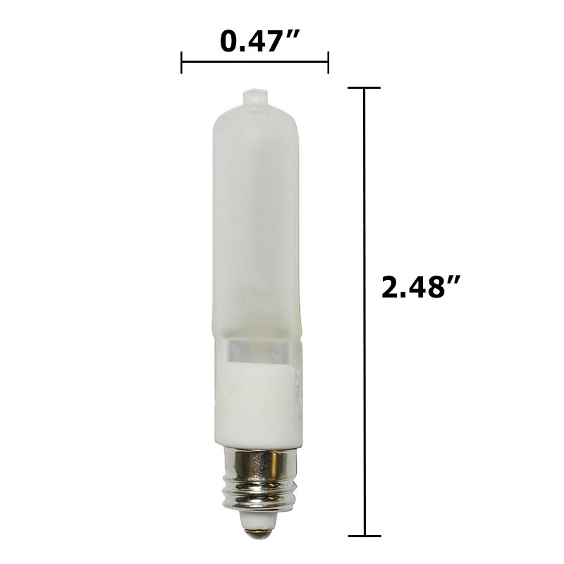 Platinum 50W 120V T4 E11 Mini Can Base Frost Halogen Bulb