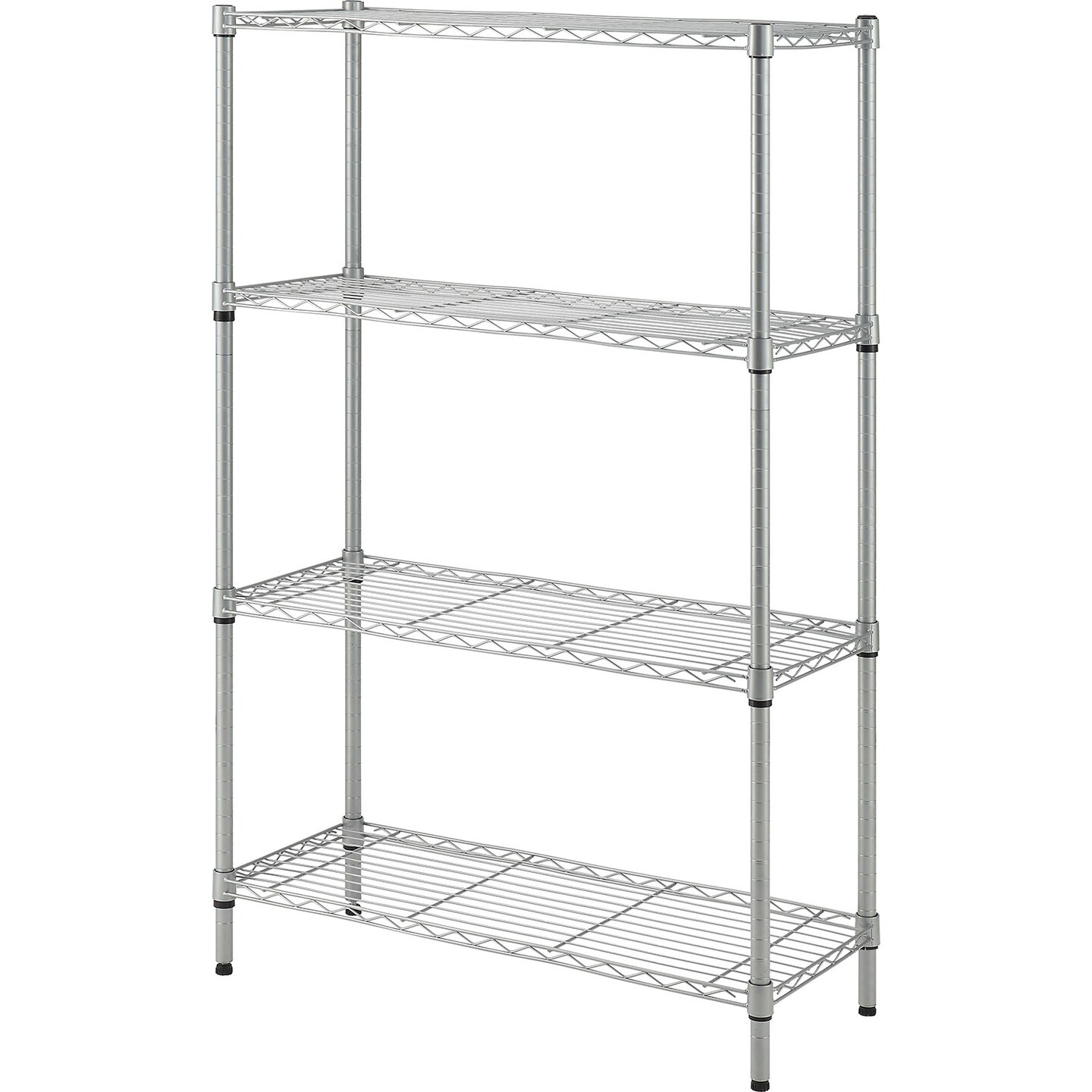 Lorell Wire Shelving, 4-shelf, Light-duty, 36&#x22;Wx14&#x22;Dx54&#x22;H, Silver