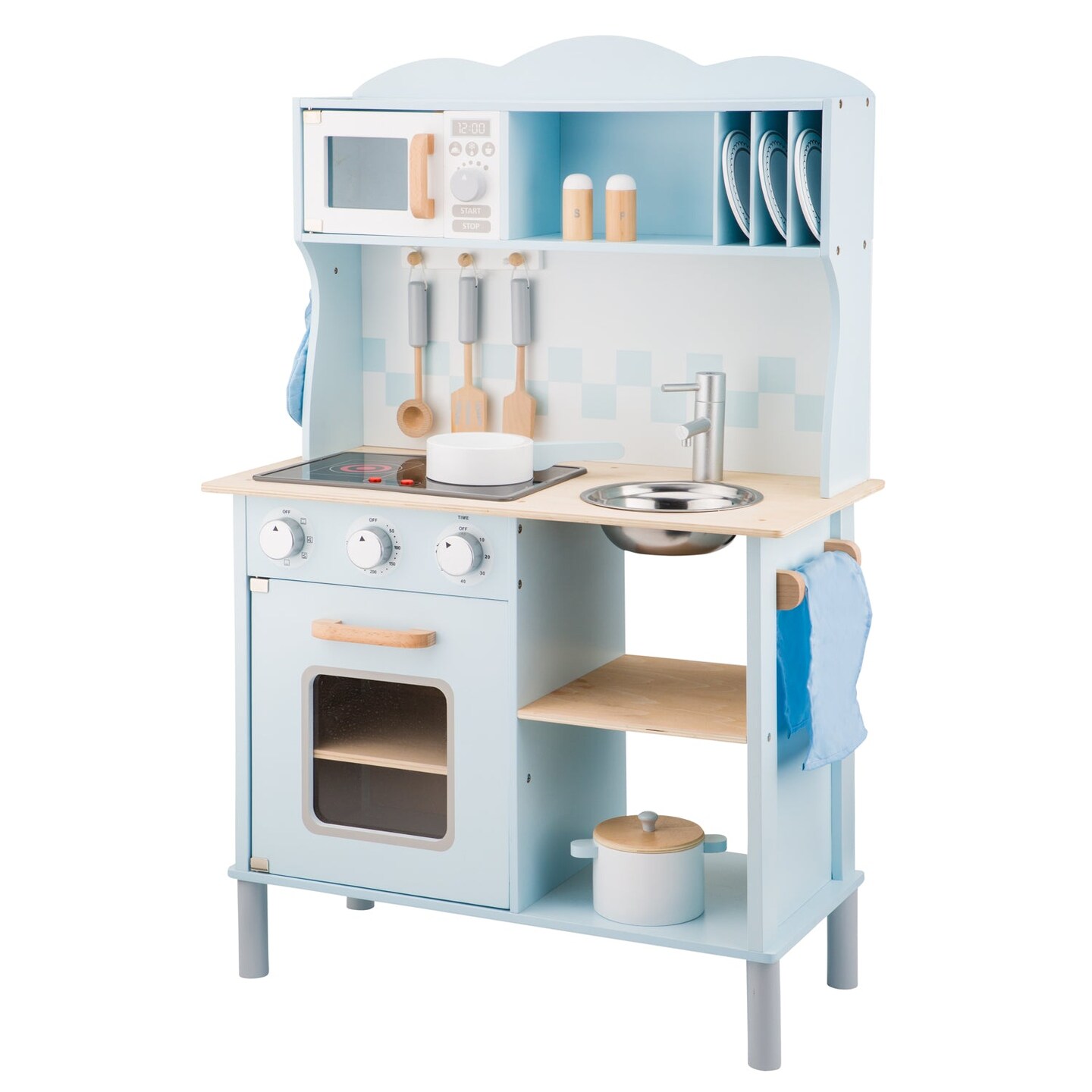 New Classic Toys Kitchenette Modern Electric Cooking, Blue