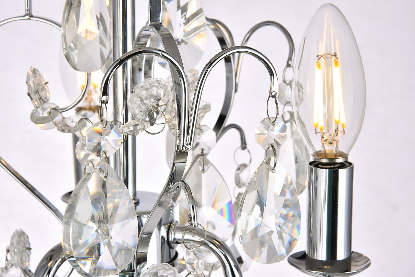 Kaede Collection Pendant D9.5 H12.2 Lt:3 Chrome Finish