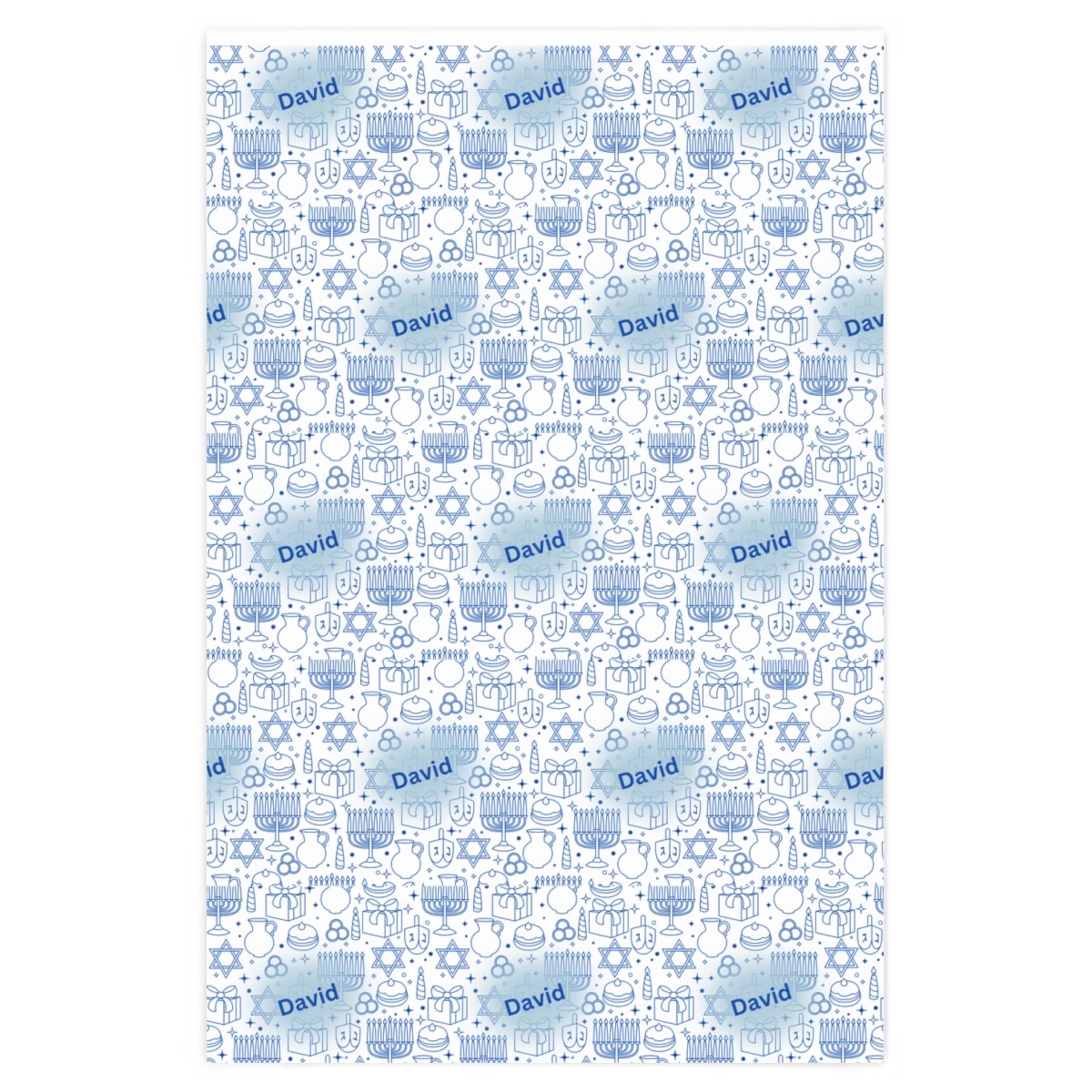 Name Hanukkah Personalized Gift Wrap, Custom Wrapping Paper for Family, and  Friends