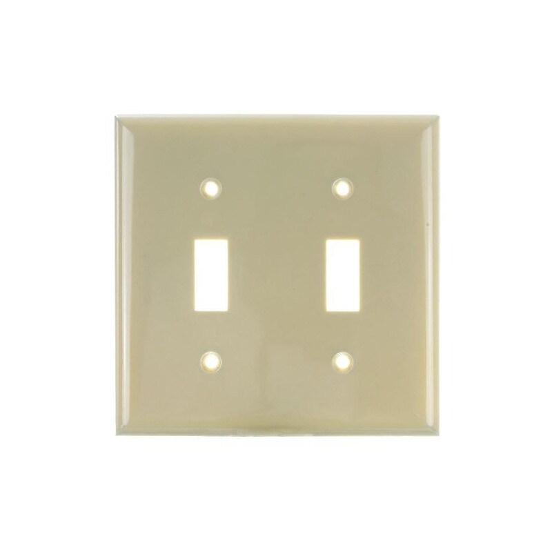 SUNLITE 2 Gang Toggle Plate Ivory Color E102I