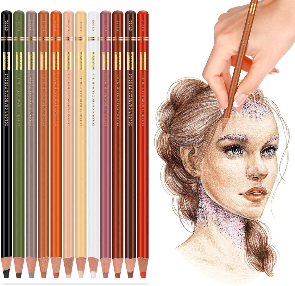 Professional Drawing Sketching Pencil Set - 12 Pieces Art Drawing Graphite Pencils(8B - 2H) Ideal for Drawing Art Sketching Shading for Beginners