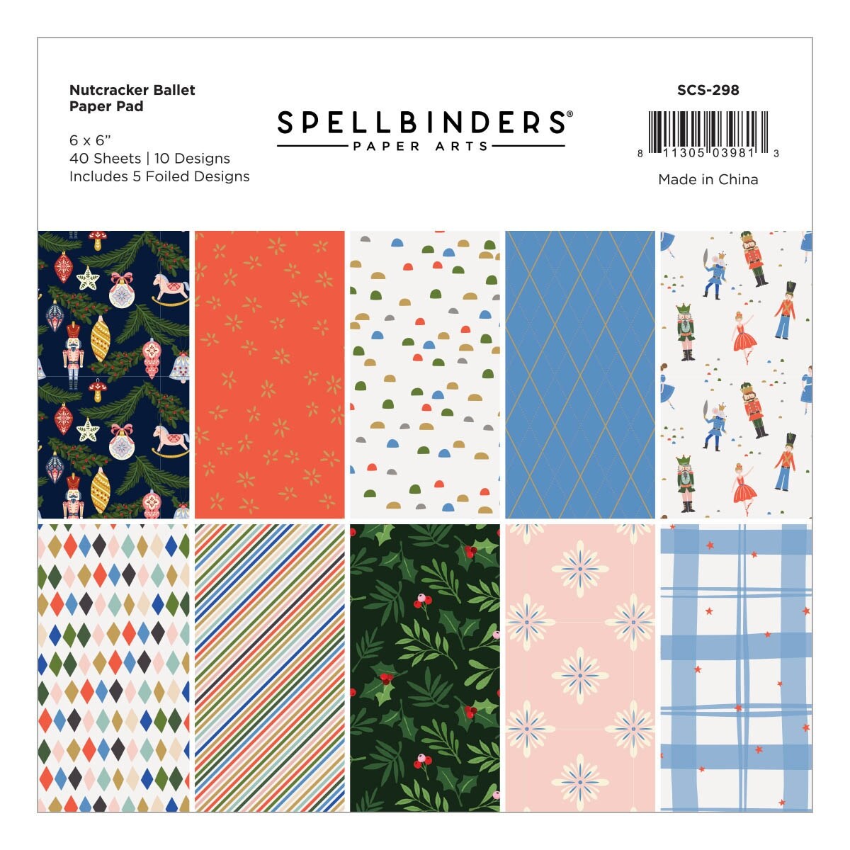 Spellbinders Paper Pad 6&#x22;x6&#x22; 40/Pkg-Nutcracker Ballet