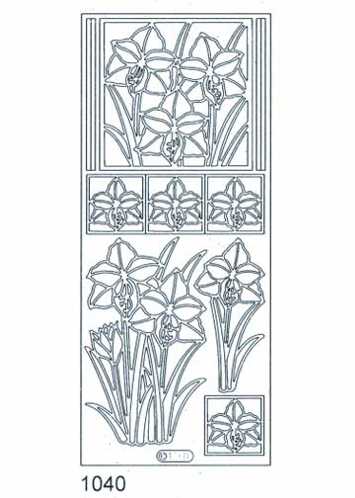 Starform Deco Stickers - Lilies - Silver