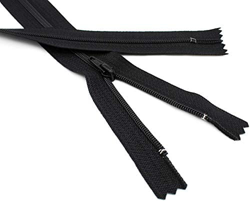 #4.5 Black Closed Bottom Slipcover & Upholstery YKK Zipper - Color Black - Made in The United States (1 Zippers Per Pack) (27" Inches)