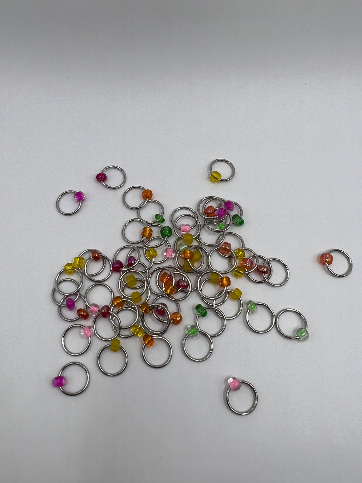 Colorful Snag-Free Handmade Closed O Ring Stitch Markers for Knitting -  Choose your quantity!