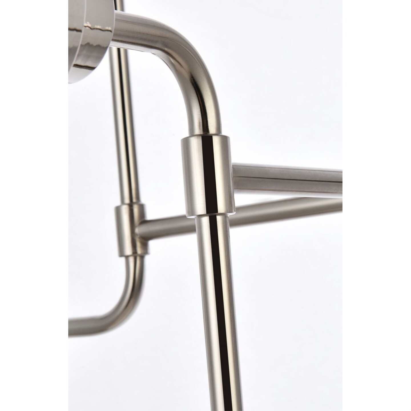 Hanson 8 lights pendant in polished nickel with frosted shade