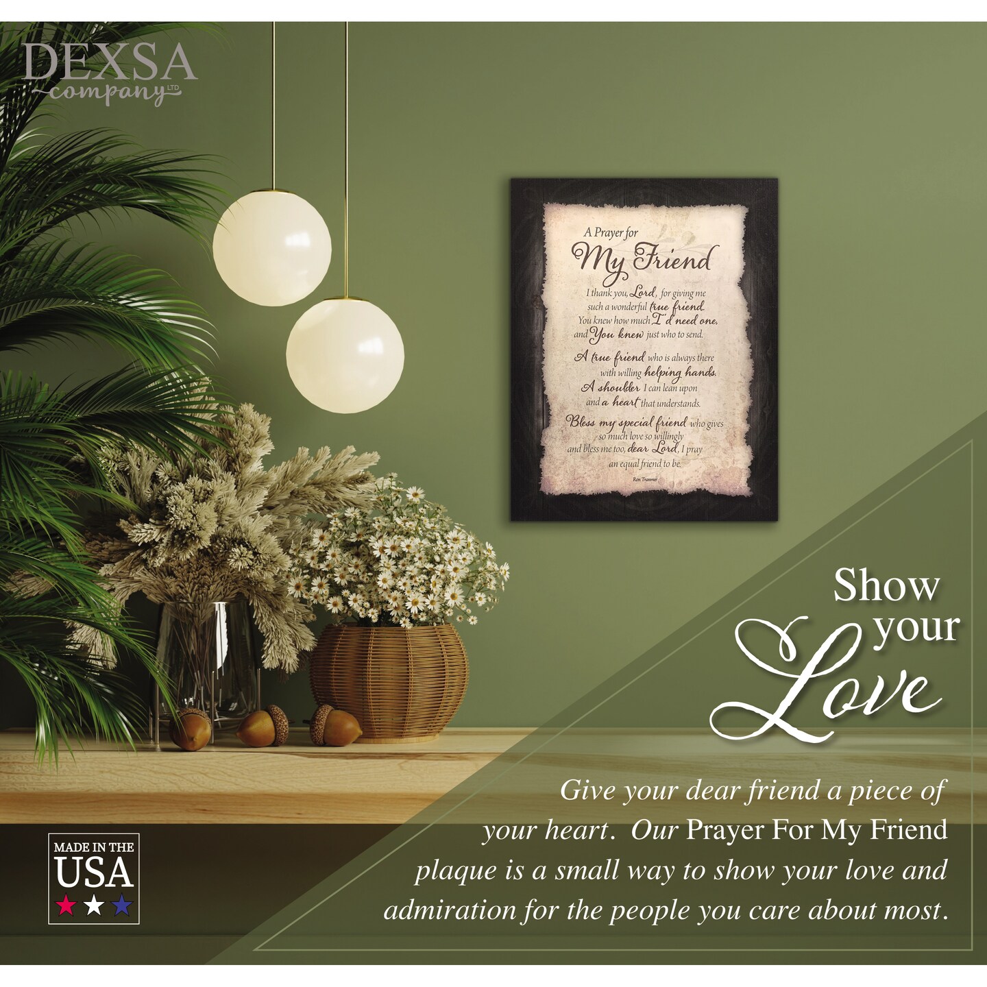 Dexsa Prayer For My Friend Timberland Wood Plaque 11.75" x 15"