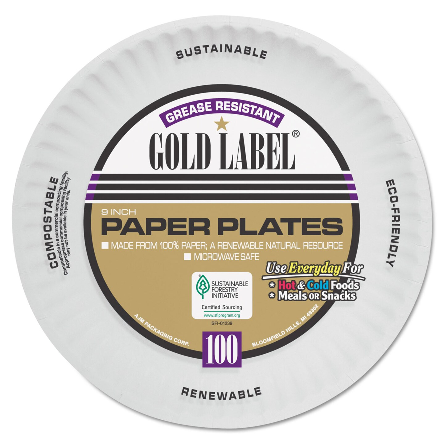 9 Eco-Friendly Plates with your logo