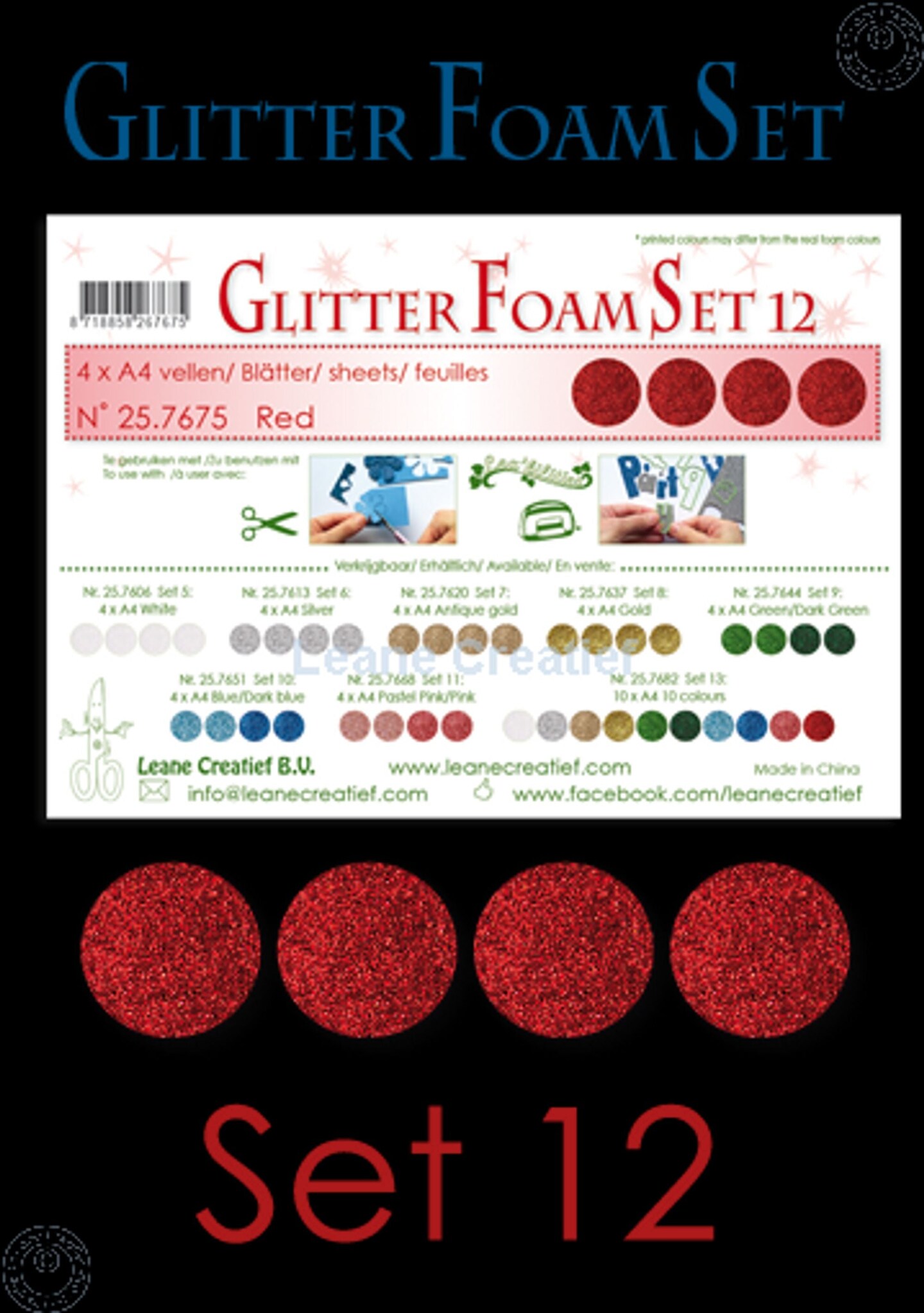 12 Packs: 150 ct. (1,800 total) Glitter Star Foam Stickers by Creatology™
