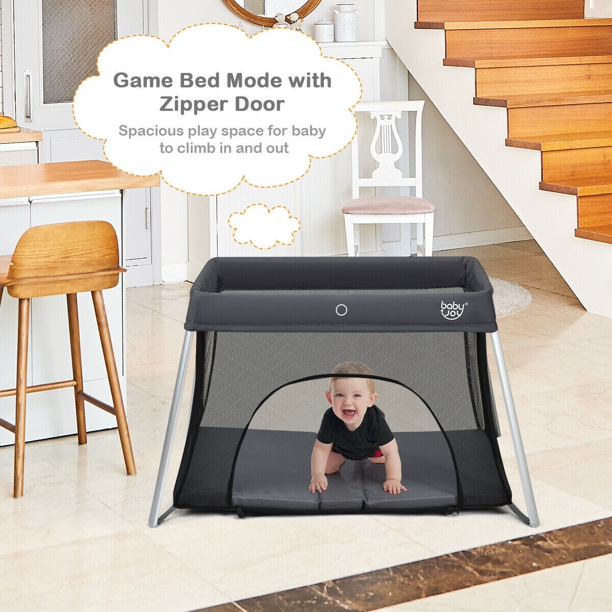 Lightweight Foldable Baby Playpen with Carry Bag