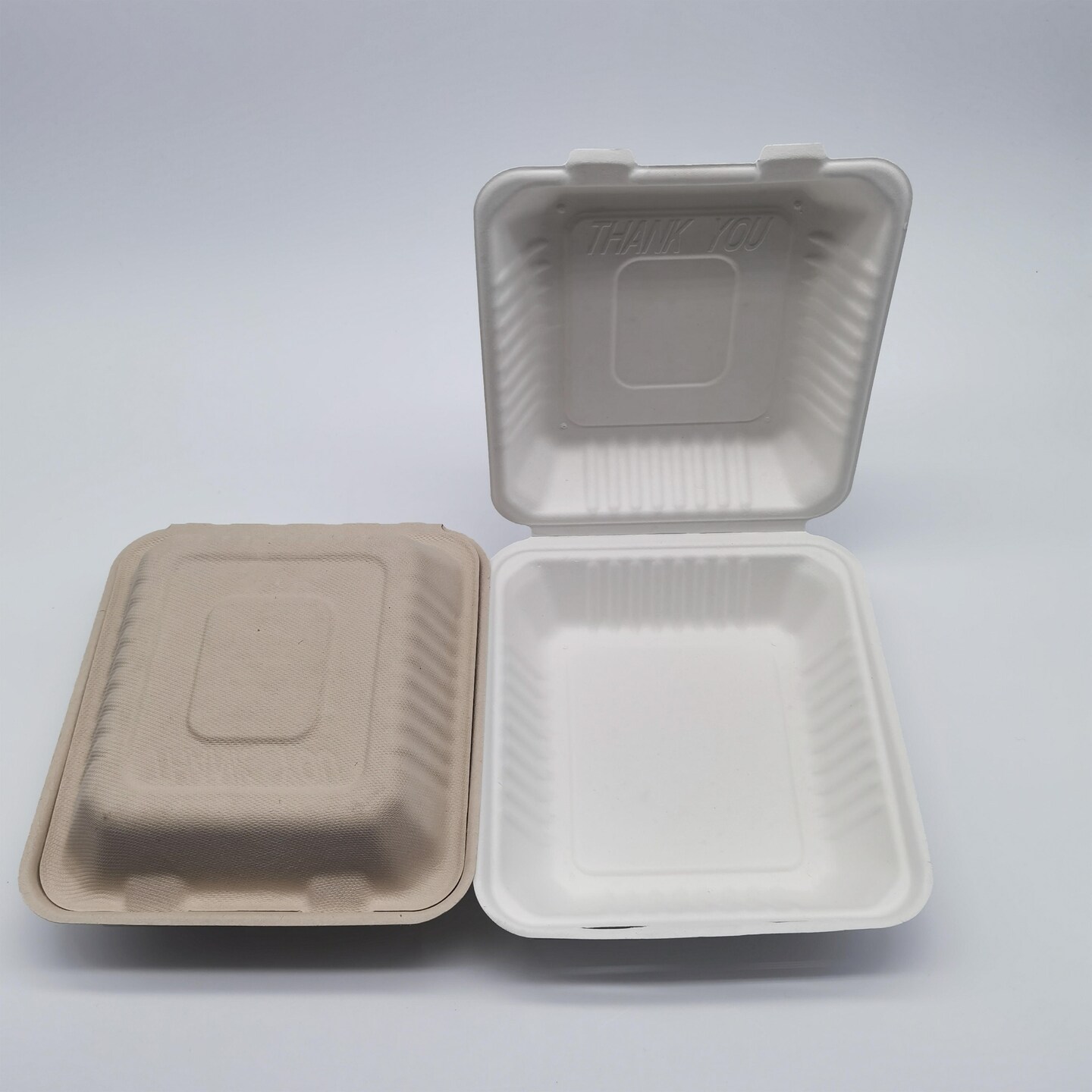 Northlight 200-Count Single Compartment Hinged White Take Out Containers - 9&#x22;
