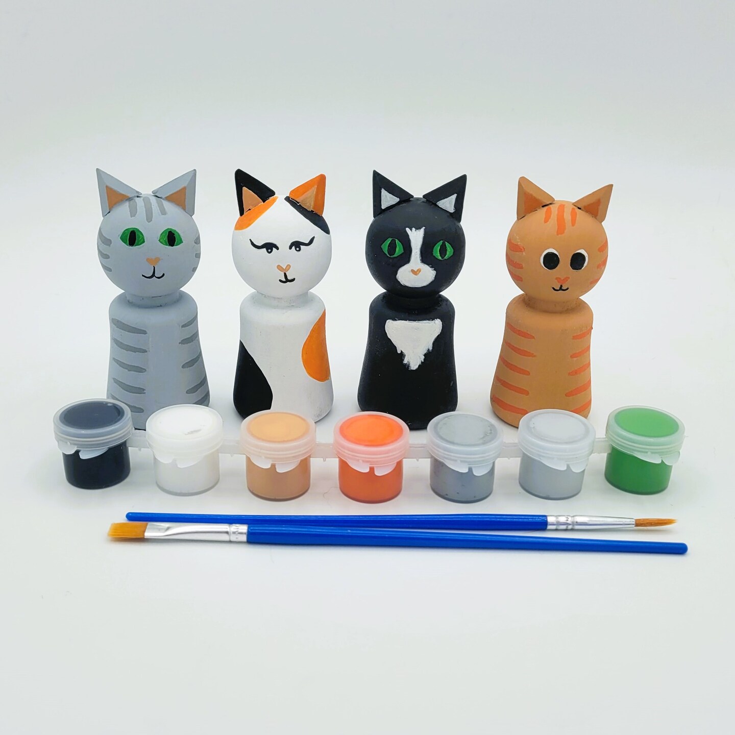 DIY Cat Peg Doll Painting Kit by Ink and Trinket Kids