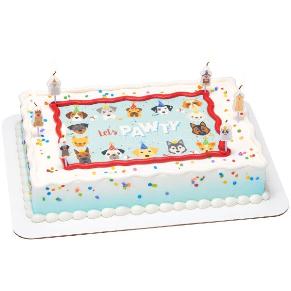 Party Dogs Shaped Candles, 6pc