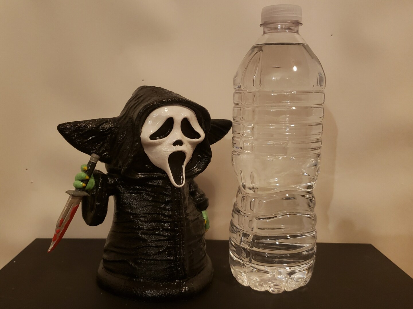Grogu Ghostface 3D Printed Hand Painted Baby Yoda Scream What If Horror Mash-Up Figurine Art product 6