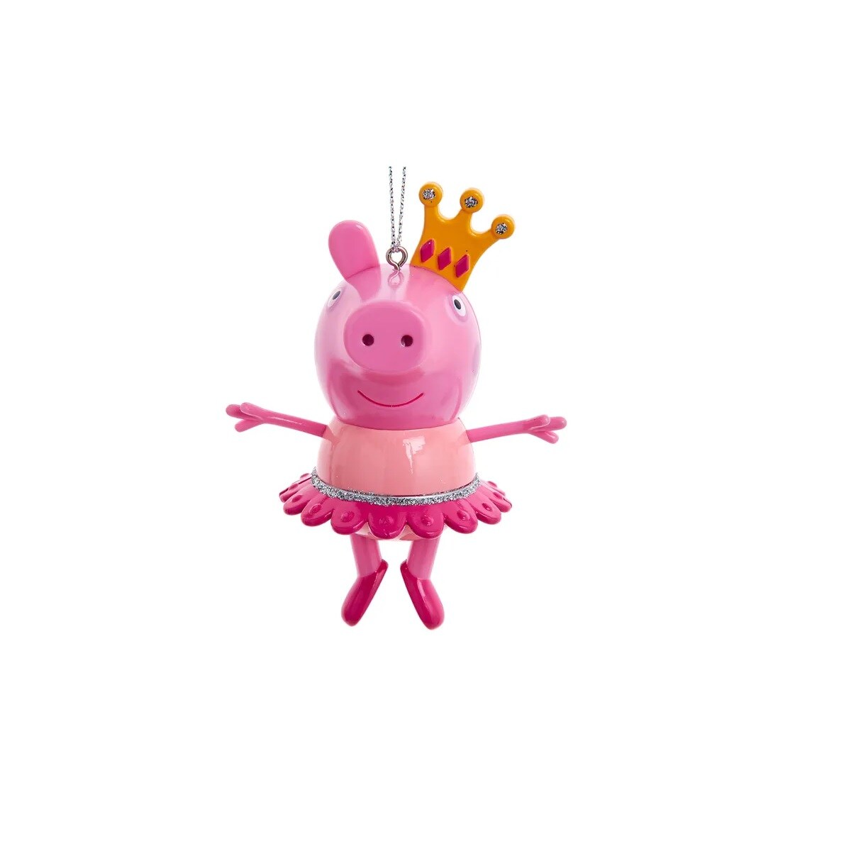 KSA Set of 24 Peppa Pig With Crown Ornaments 3.5&#x22;