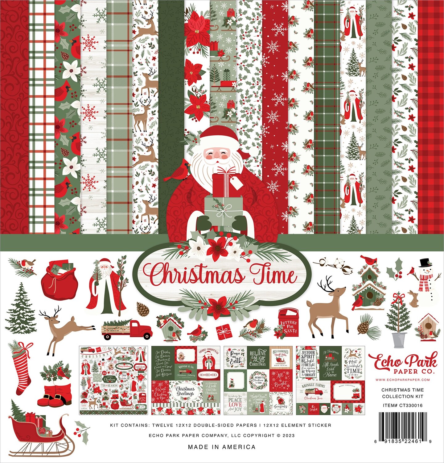 Echo Park Collection Kit 12&#x22;X12&#x22;-Christmas Time