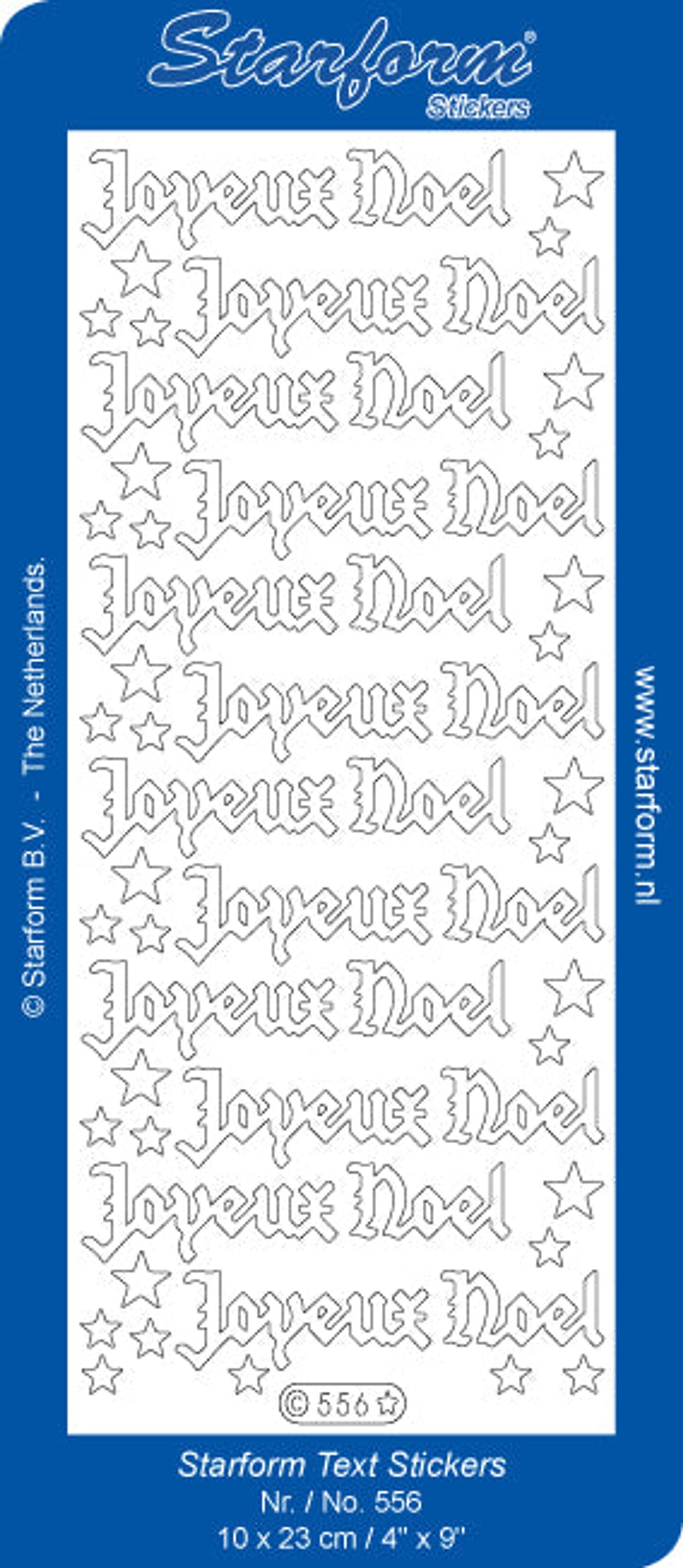 Starform Deco Stickers - Joyeux Noel - Glitter Silver