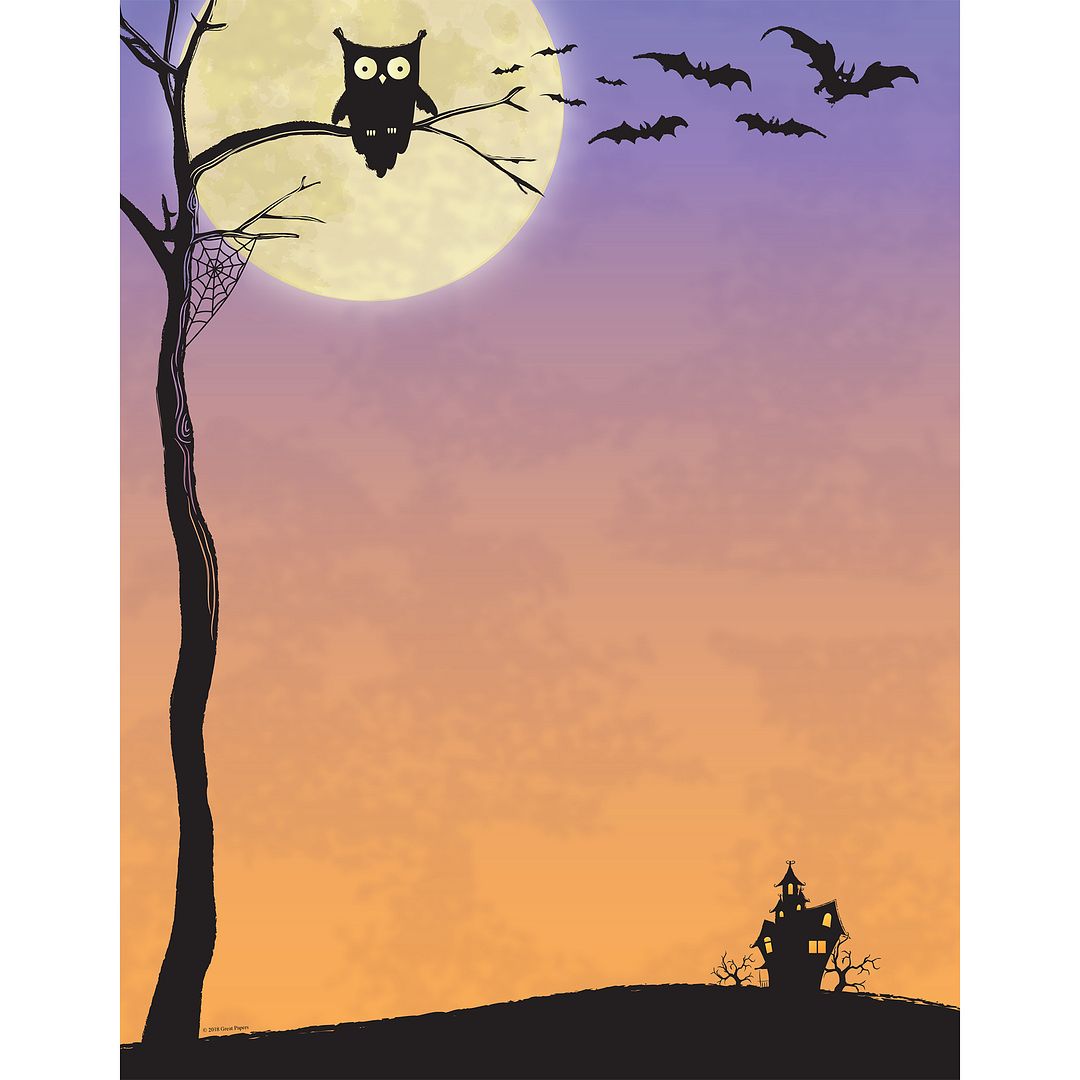 Great Papers! Halloween Who Letterhead for Invitations, Announcements and Messages, Printer Friendly 8.5&#x22; x 11&#x22;, 80 Pack