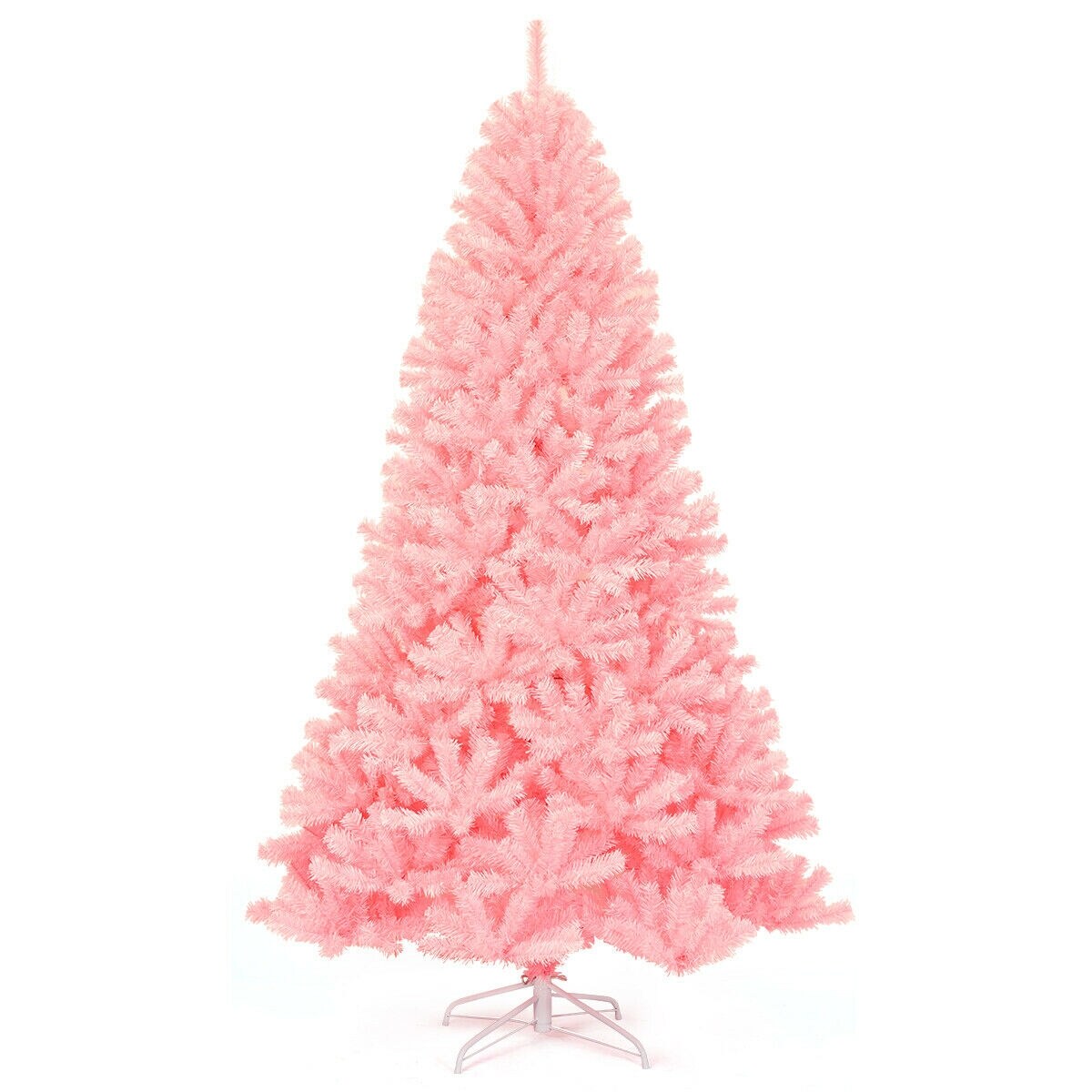 7.5 Feet Hinged Full Fir Artificial Christmas Tree with Metal Stand