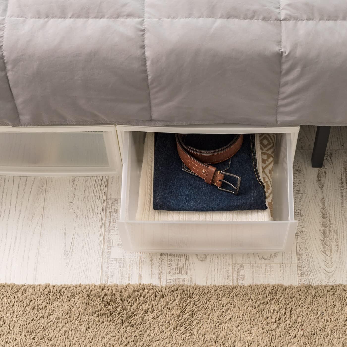 IRIS USA Stackable Modular Plastic Storage Drawers