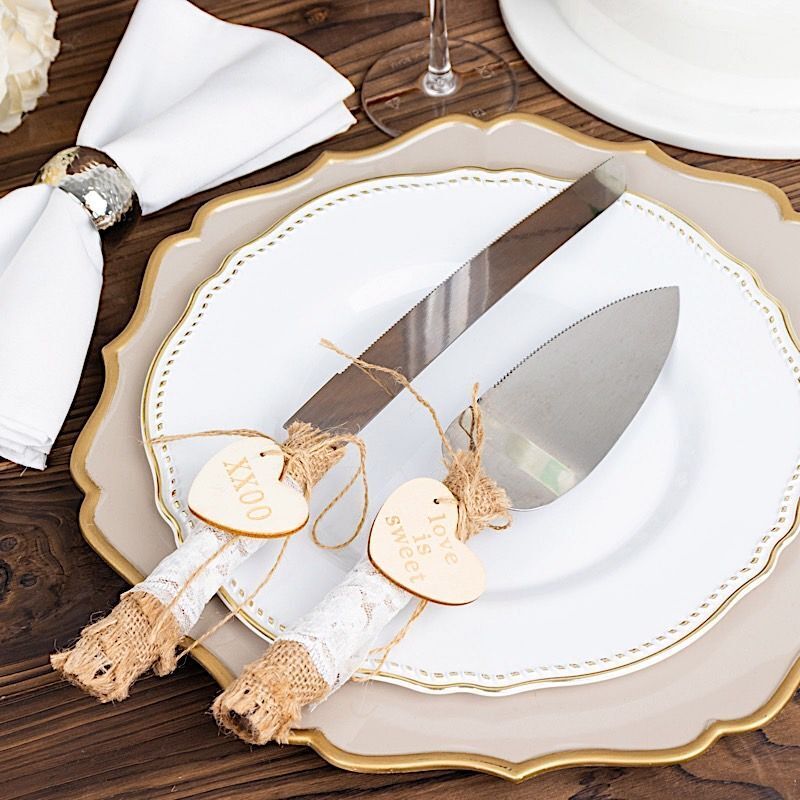 Natural Silver Stainless Steel Cake Serving Set