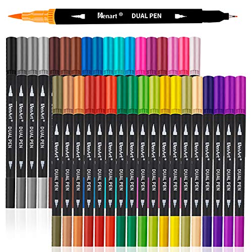 36 Fine Point Art Marker, Double Tip Colored Pen for Adult Coloring Hand Lettering Writing Planner