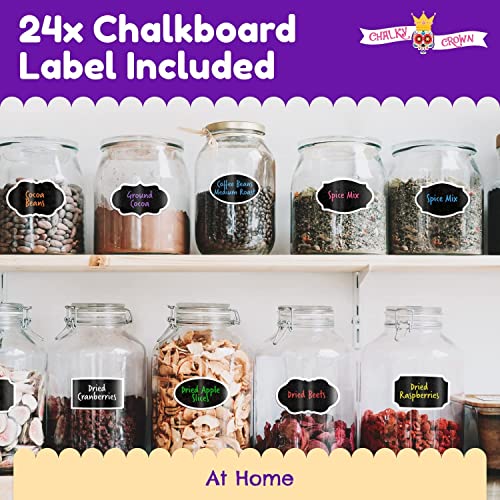 Dry Erase Marker Pens for Chalkboards, Signs, Windows, Blackboard, Glass, Mirrors - Chalkboard Markers with Reversible Tip (8 Pack) - (Multicolored, 6mm)