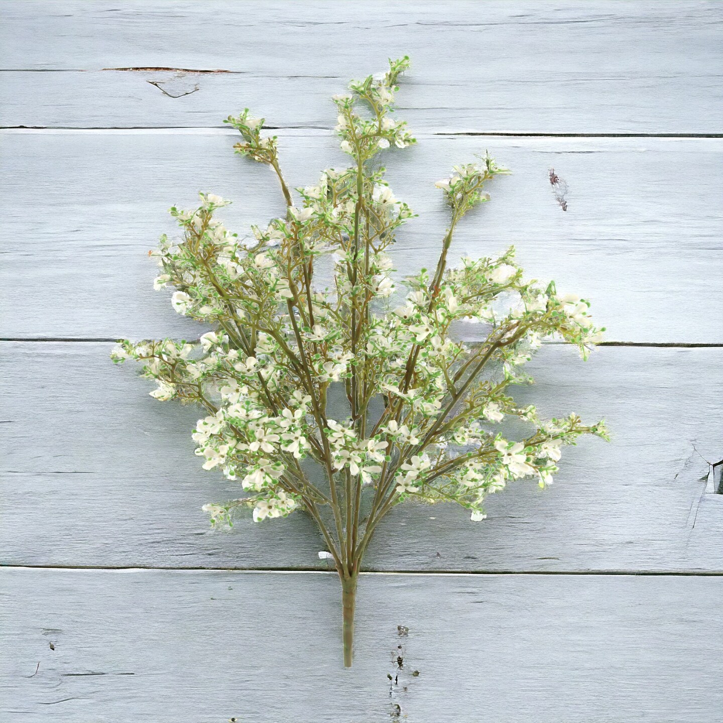 22" Mini White Flower Bush - 12-Pack, 14 Sprays, Realistic Artificial Floral, Ideal for Bouquets, Centerpieces & Home Décor - Spring & Wedding Accents, Floral Home by Artificial Flowers