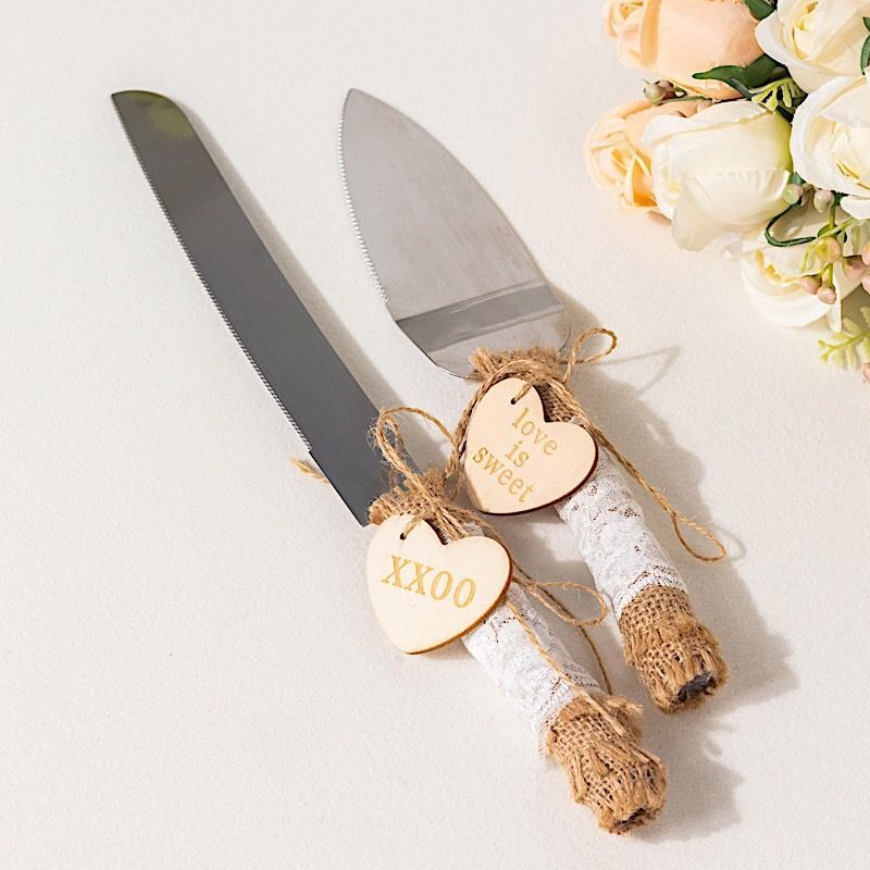 Natural Silver Stainless Steel Cake Serving Set