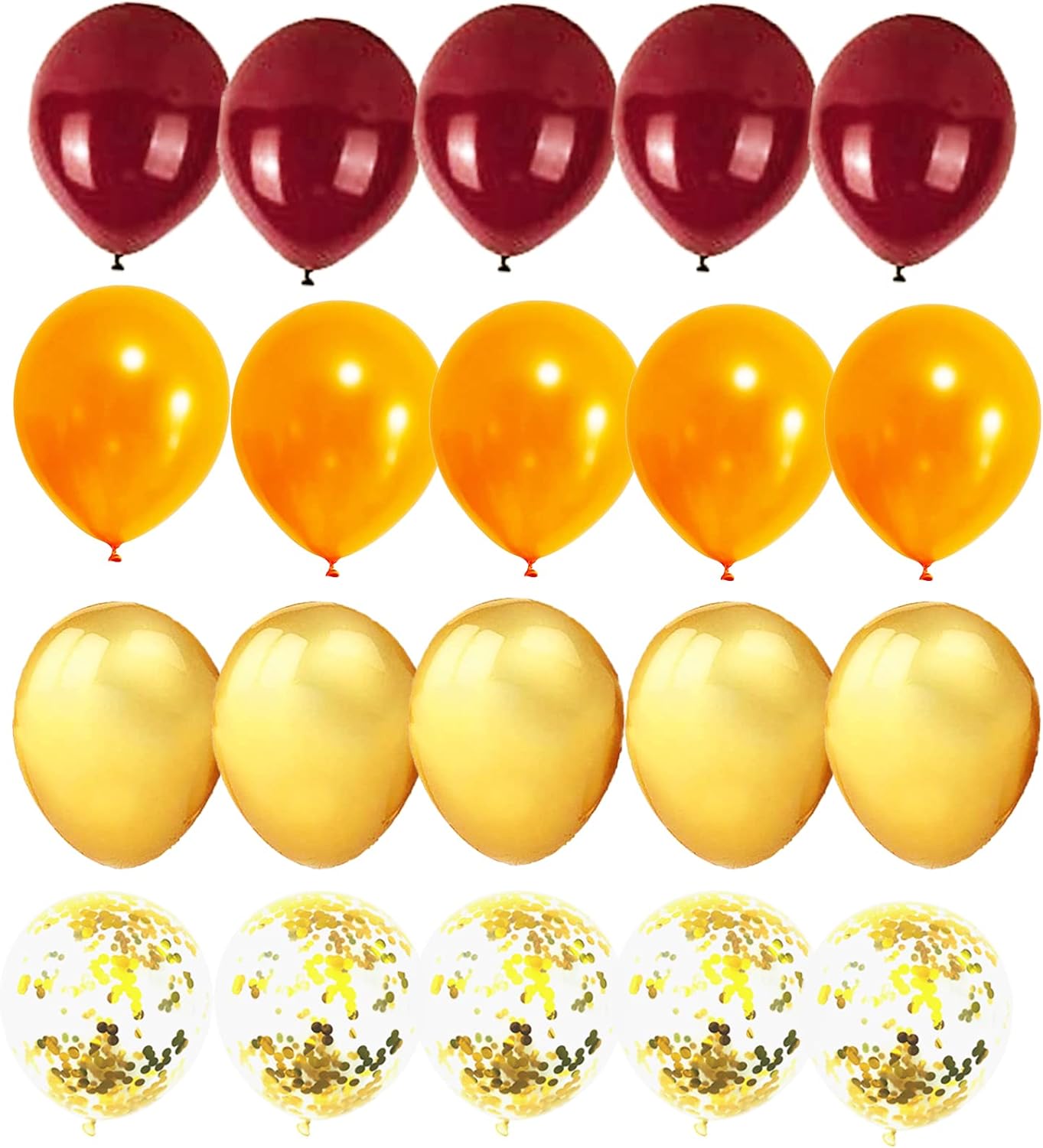 Fall Balloons/Maroon and Orange Balloons Fall Birthday Party Decorations Thanksgiving Decorations 20pcs Burgundy Orange Gold Confetti Balloons for Fall Bridal Shower Decorations