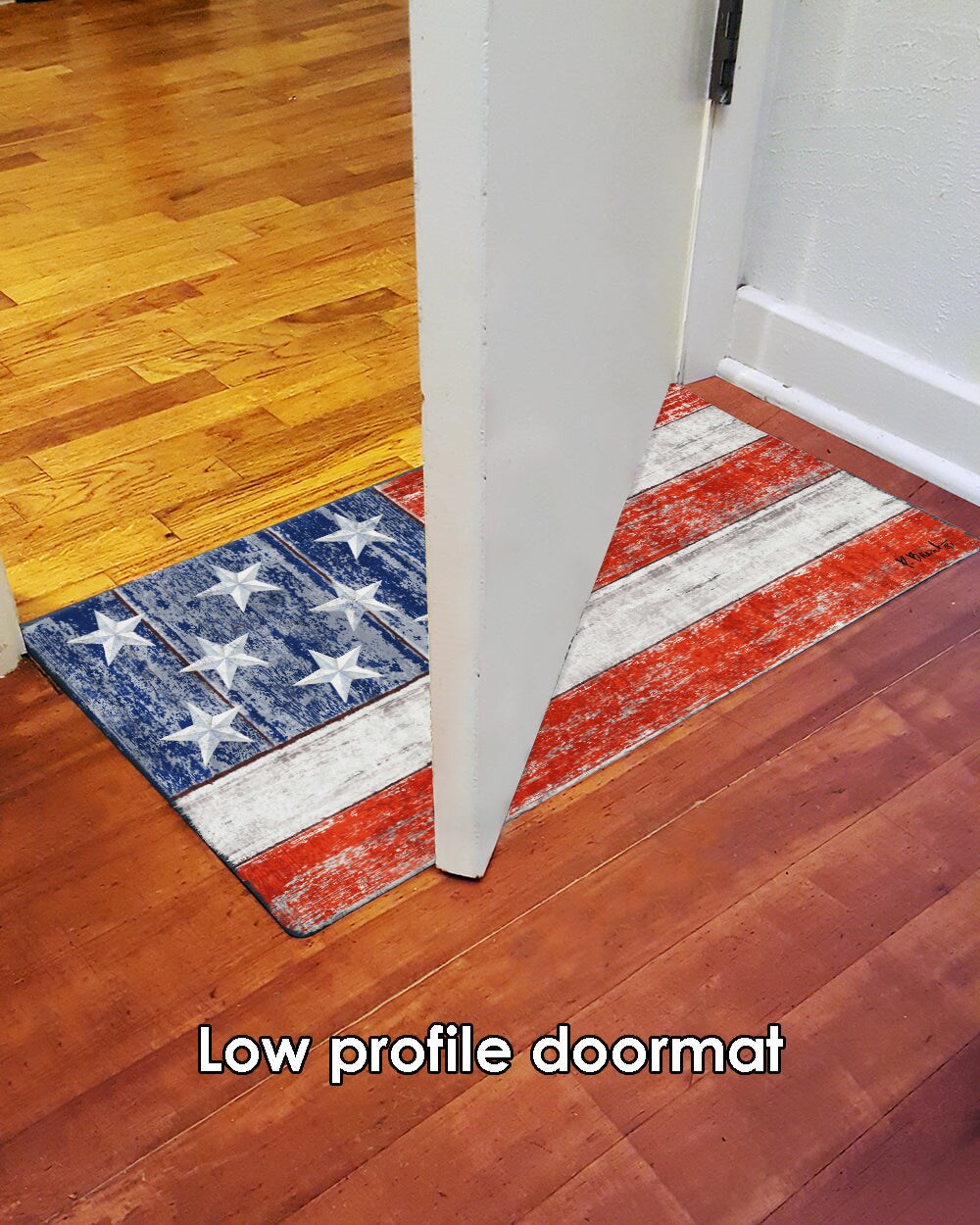 Rustic Patriotic Door Mat (18 x 30&#x22;)