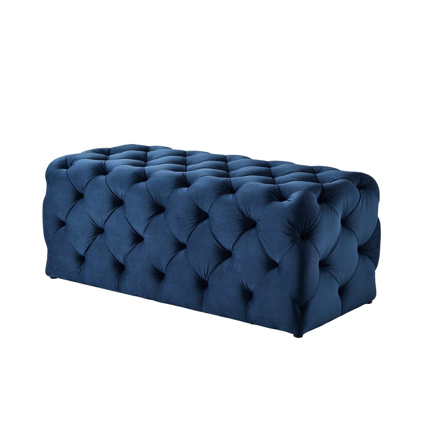 Norman Velvet/Linen Tufted Allover Upholstered Bench