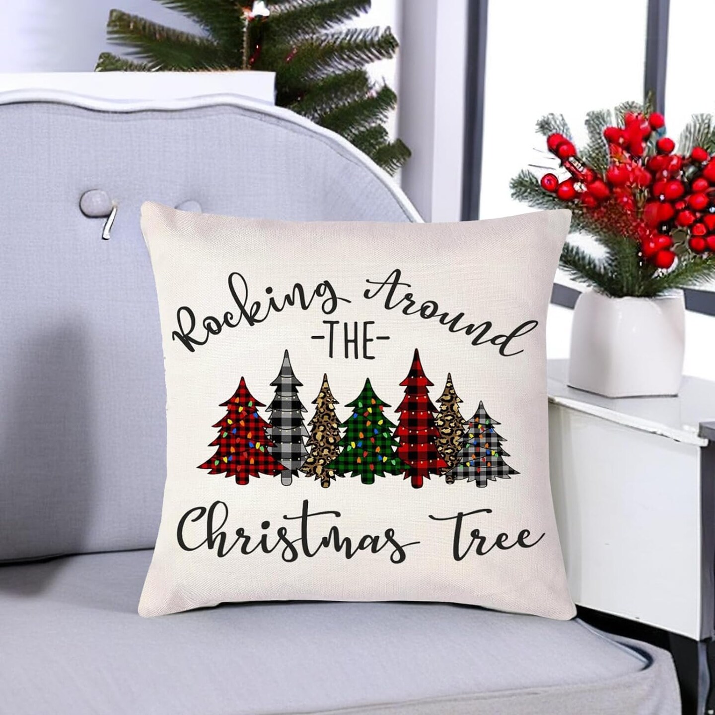18 Inches Decorative Christmas Pillow Covers Set of 2