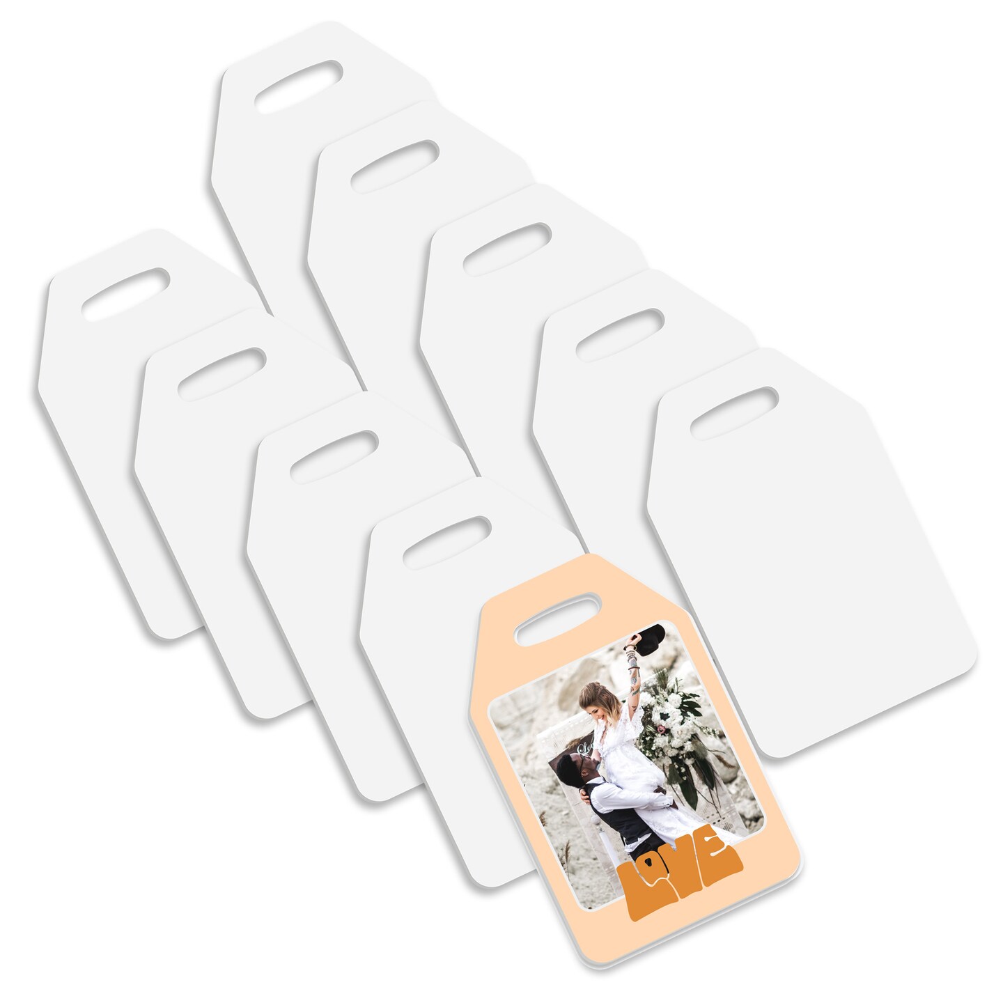 Unisub Sublimation Blank FRP Luggage Bag Tag 2 Sided, 2.5 x 3.95 x .090