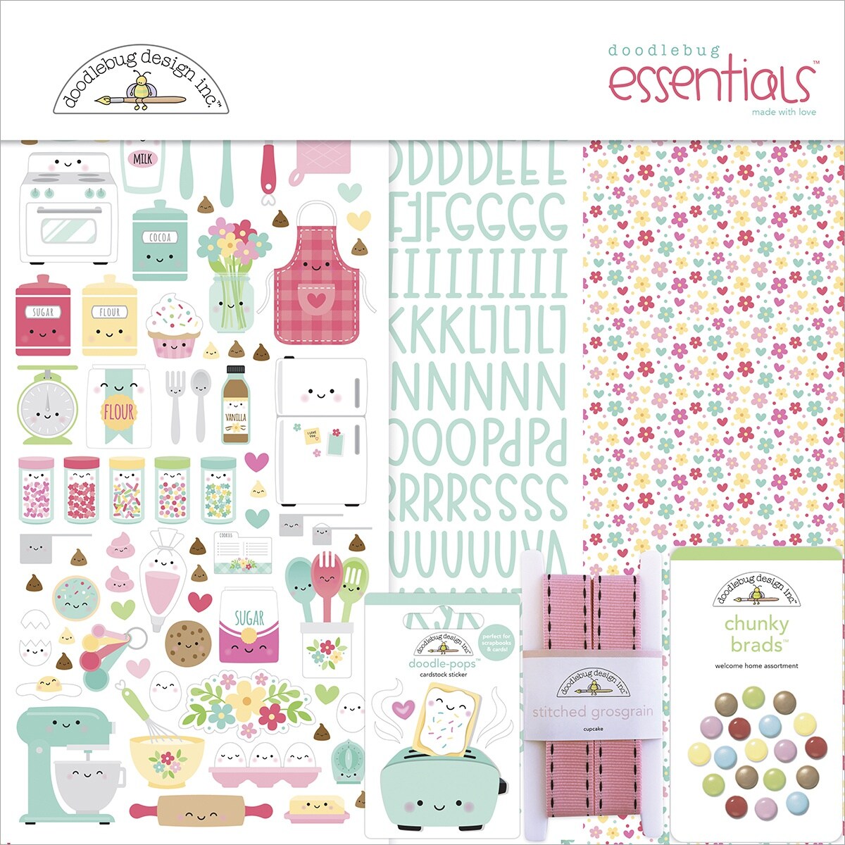 Doodlebug Essentials Page Kit 12&#x22;X12&#x22;-Made With Love