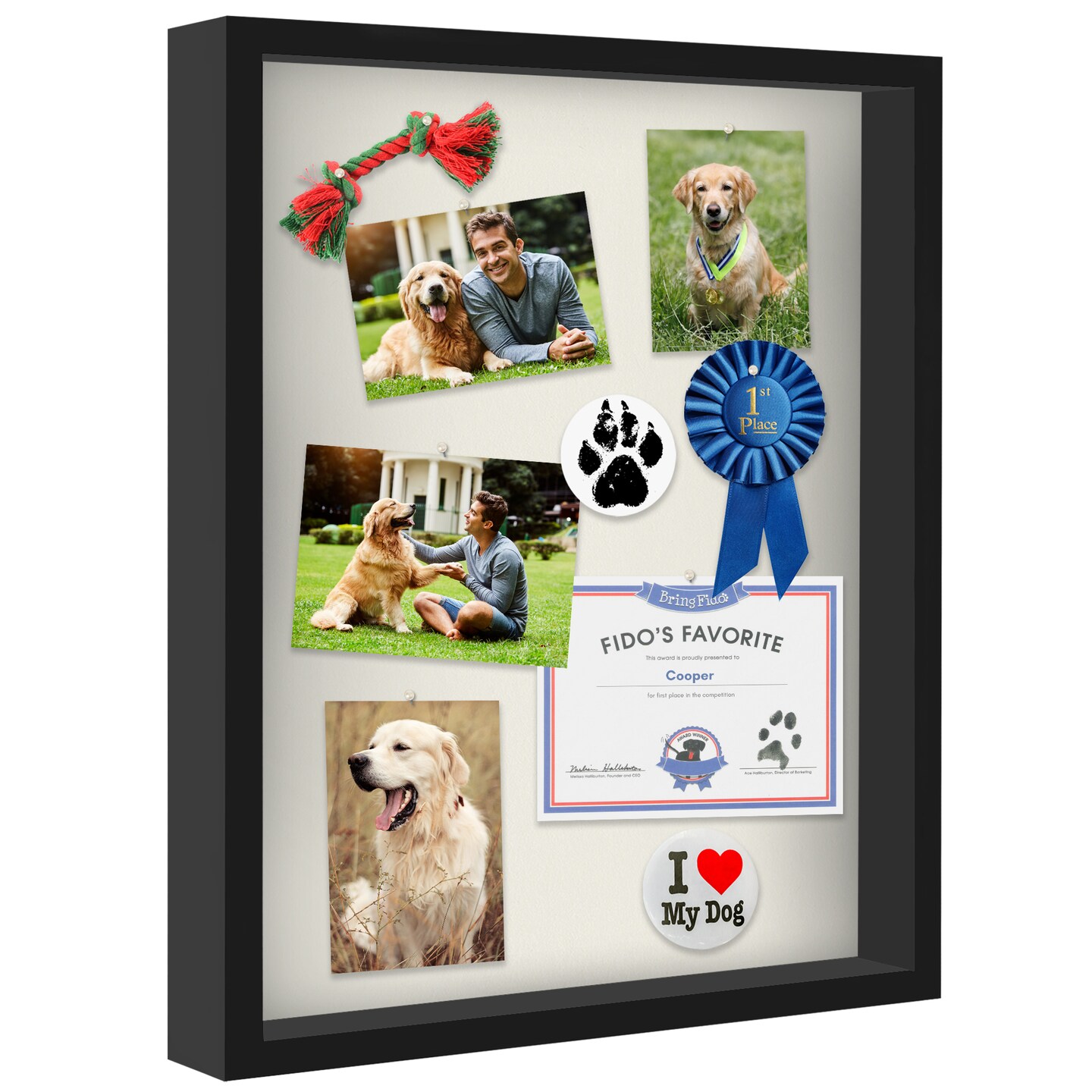 Americanflat Shadow Box Frame - 1.5 Interior Depth for Memorabilia - Display Case for Showcasing Souvenirs, Awards, and Medals - Shatter Resistant Glass - Hanging Hardware