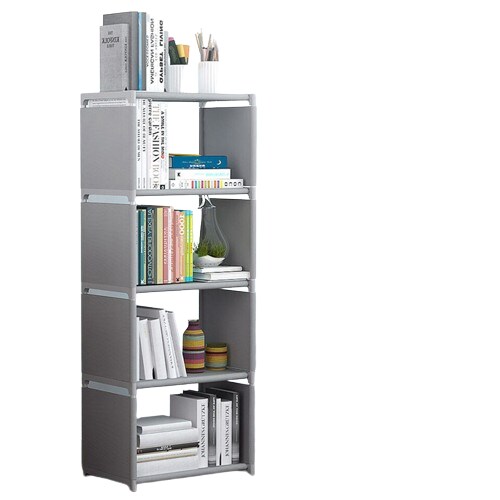 Kitcheniva Bookshelf Cube Storage Organizer DIY Bookcase Gray