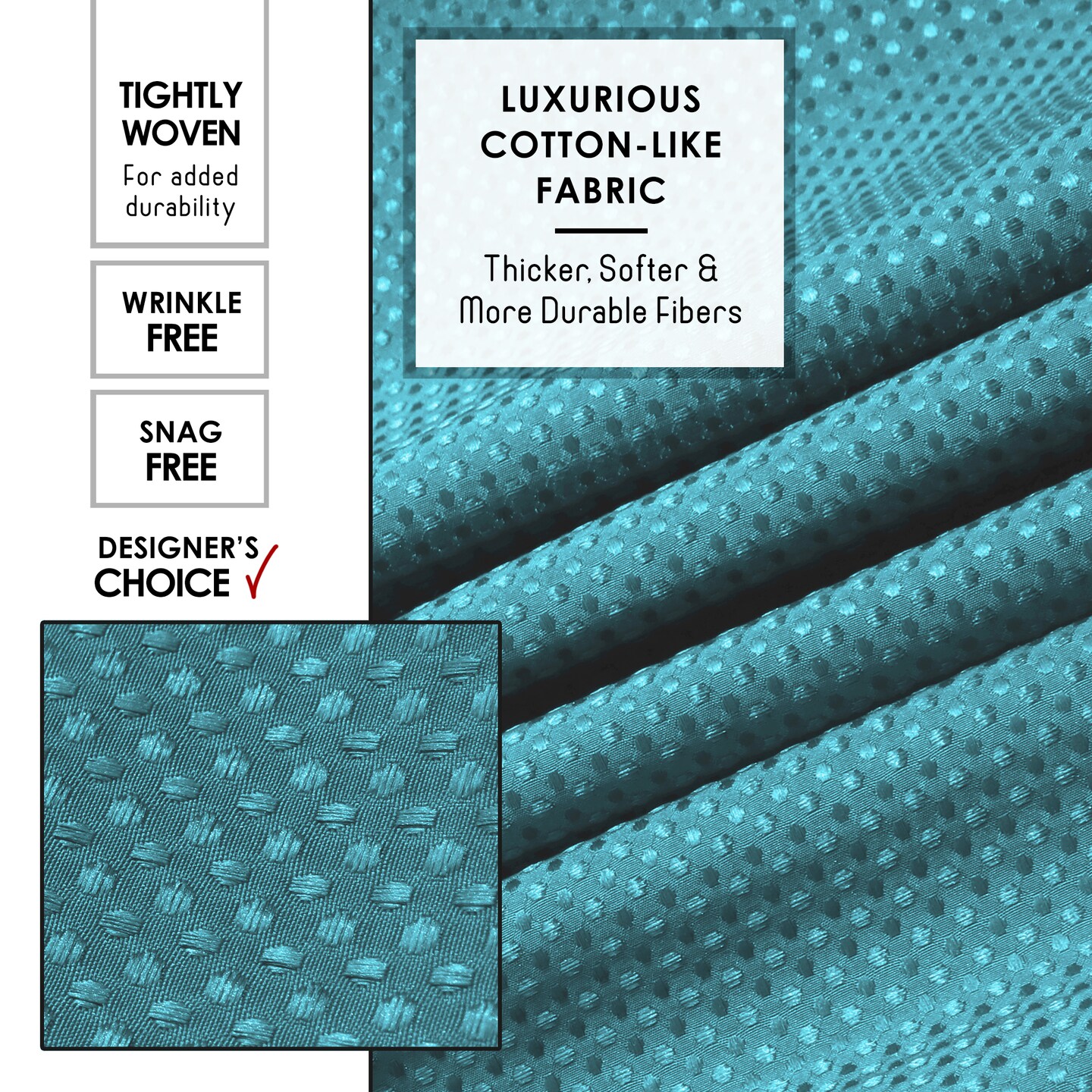Clara Clark Waterproof Heavy Duty Waffle Shower Curtains