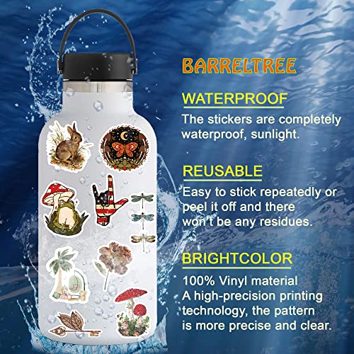 300 Pieces Vintage Stickers, Aesthetic Stickers for Scrapbook Journaling Water Bottles Laptop, Scrapbooking Supplies Kit, Cottagecore Waterproof Vinyl Bullet Junk Journal Stickers for Adults