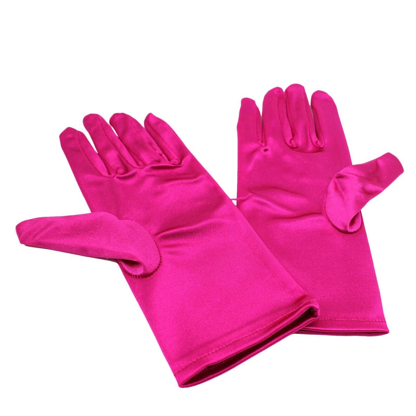 Short Smooth Satin Wrist Gloves for Evening Events