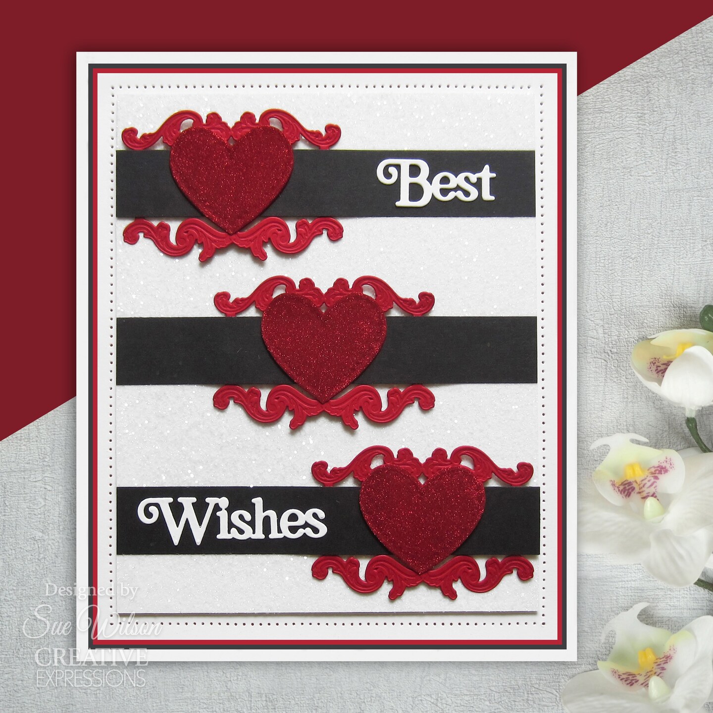 Creative Expressions  Sue Wilson Finishing Touches Heart Scroll Buckle Craft Die