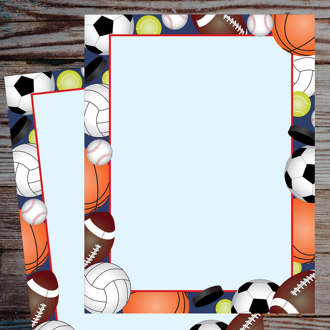 Great Papers! Team Sports Stationery Letterhead, Invitations and Announcements, Printer Friendly, 8.5&#x22;x11&#x22;, 80 Pack